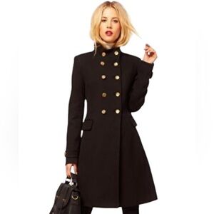 MNG Suit Women's Military Style Double Breasted Trench Coat- Size Small